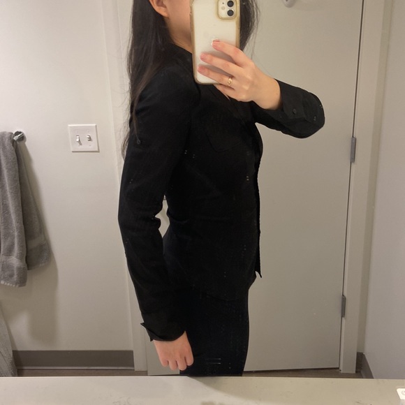 Armani Exchange Black Button-Down Shirt (XS) - Picture 2 of 6